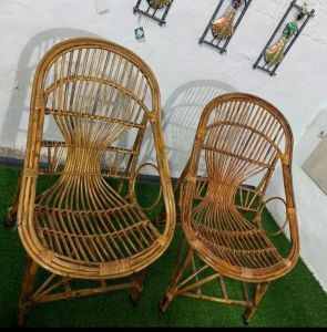 Natural Cane Chair Table Set