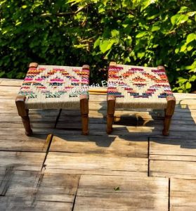 Cotton Rope Wood Stool