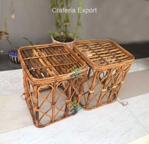 Cane Living Room Stool