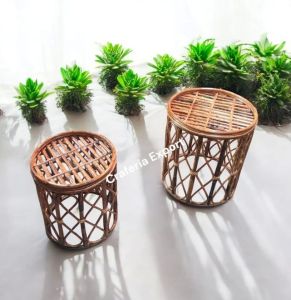 Cane Round Stool