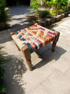Cotton Rope Wood Stool