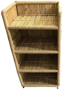Bamboo Hand Woven 4 Shelves Multipurpose Rack