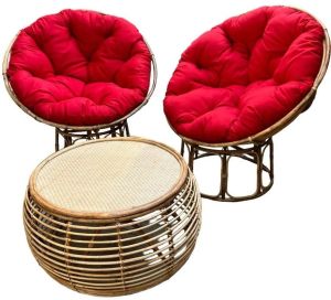 Cane Chair Coffee Table Set