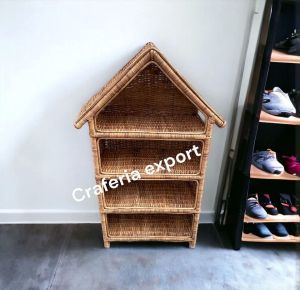 Cane Hut Shaped Footwear Rack