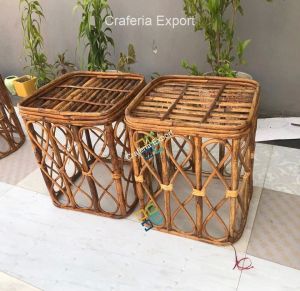 Cane Living Room Stool