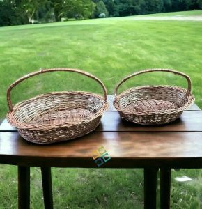 Cane Oval Shaped Basket