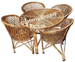 Cane Restaurant Chair Table Set