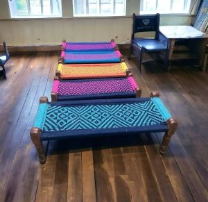 Cotton Rope Wood Bench