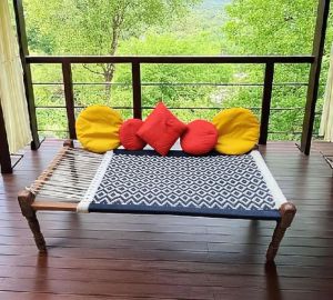 Cotton Rope Wooden Charpai