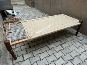 Jute Rope Wooden Charpai