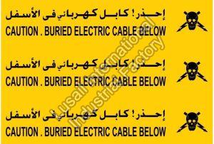Electric Cable 3 Lines Warning Tape