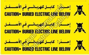 Electric Cable 3 Lines Warning Tape