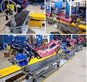 Single Chain Floor Conveyor with Trolley