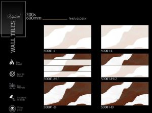 Artistic Beige Wave Glossy Ceramic Wall Tiles