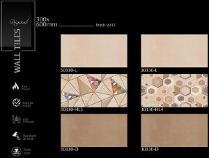 Artistic Hexagon Matt Finish Ceramic Wall Tiles