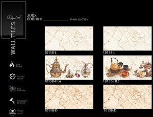 Beige Marble Glossy Ceramic Wall Tiles