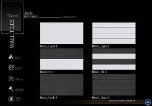 Bold Black Matt Finish Ceramic Wall Tiles