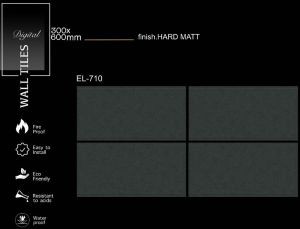 Dark Charcoal Hard Matt Ceramic Wall Tiles