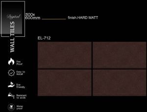 Deep Brown Hard Matt Ceramic Wall Tiles