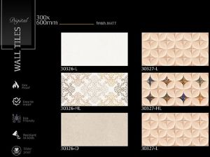 Elegant Floral Matt Finish Ceramic Wall Tiles