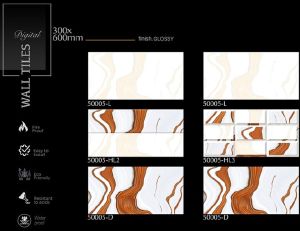 Elegant Marble Flow Glossy Ceramic Wall Tiles