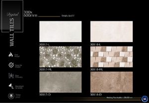 Floral Mosaic Matt Finish Ceramic Wall Tiles