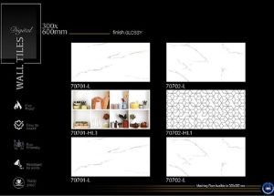 Geometric Marble Gloss Finish Ceramic Wall Tiles