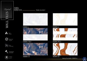 Golden Vein Marble Glossy Ceramic Wall Tiles