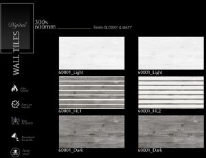 Grey Wooden Mix Finish Ceramic Wall Tiles