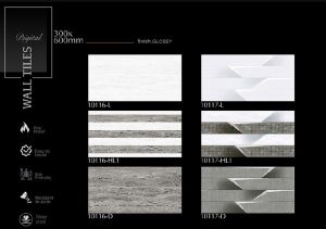 Linear Stone Pattern Digital Ceramic Wall Tiles