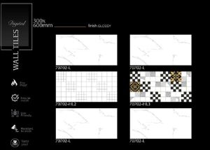 Luxury Grid Decor Gloss Ceramic Wall Tiles