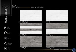 Modern Grey Wood Finish Ceramic Wall Tiles