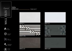 Modern Linear Matt Finish Ceramic Wall Tiles