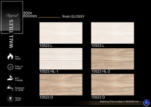 Natural Wood Gloss Finish Ceramic Wall Tiles