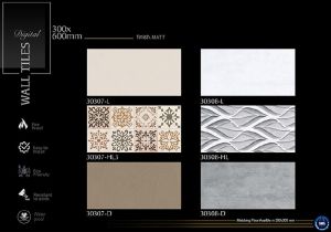 Ornate Wave Matt Finish Ceramic Wall Tiles
