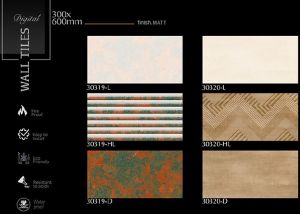 Rustic Chevron Matt Finish Ceramic Wall Tiles