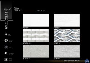 Soft Wave Design Digital Ceramic Wall Tiles