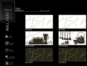 White Gold Marble Glossy Ceramic Wall Tiles