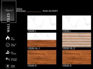 Wood Blend Marble Gloss Ceramic Wall Tiles