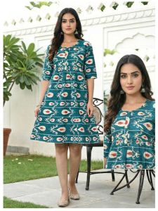 Ladies Printed Cotton Frock