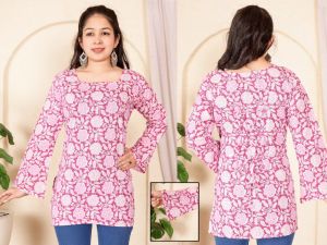 Ladies Printed Cotton Short Kurti
