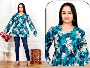 Ladies Full Sleeves Rayon Short Kurti