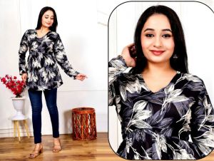 Ladies Full Sleeves Rayon Short Kurti