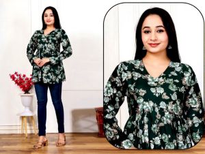 Ladies Full Sleeves Rayon Short Kurti