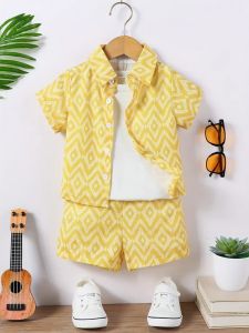 Boys Yellow &AMP; White Co-Ord Set