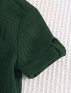 Boys Dark Green &AMP; White Shirt &AMP; Shorts