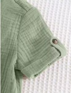 Boys Light Green &AMP; White Shirt &AMP; Shorts