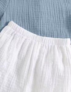 Boys Sky Blue &AMP; White Shirt &AMP; Shorts