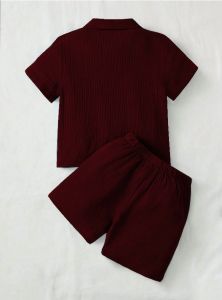 Boys Maroon Co-Ord Set