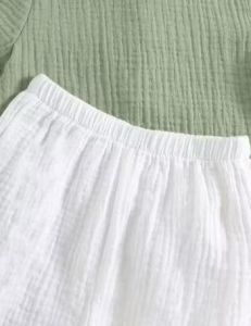 Boys Light Green &AMP; White Shirt &AMP; Shorts